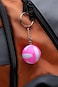 Tandem Sport Volleyball Key Chain  Mini Volleyball On Key Ring  Pink and White Volleyball Keychain for Backpacks Gym Bags Purses  Volleyball Themed Party Supplies  Gift for Volleyball Players