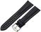 HadleyRoma Mens MSM886RA220 22mm Black Genuine Shrunken Leather WatchStrap