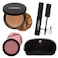 Gabriel Cosmetics About Face Set Dual Powder Foundation Deep Beige 3in1 Multi Pot Florentina Mascara Black and Gabriel Makeup Bag Deep Beige SET