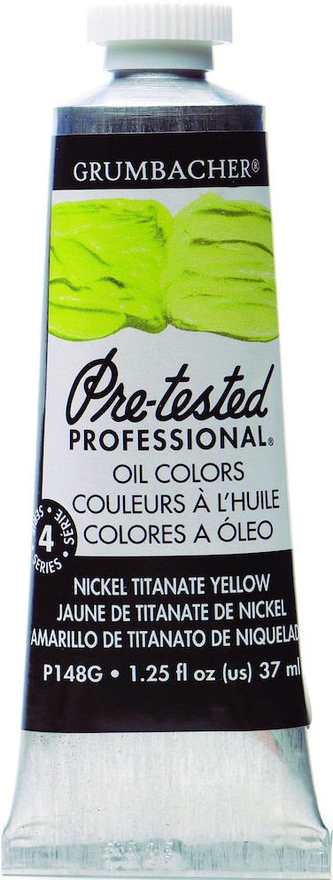 Grumbacher PreTested Oil Paint 37ml125 Ounce Nickel Titanate Yellow P148G