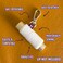 VCASE LipBalm Holder with Keychain Lipstick Holder Keychain Lip Gloss Holder Keychain Never Lose Your Lip Balm Lip Gloss or Lipstick with Cute Elastic Lip Balm Keychain Holder White