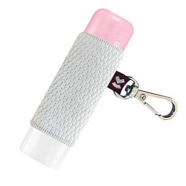 VCASE LipBalm Holder with Keychain Lipstick Holder Keychain Lip Gloss Holder Keychain Never Lose Your Lip Balm Lip Gloss or Lipstick with Cute Elastic Lip Balm Keychain Holder White