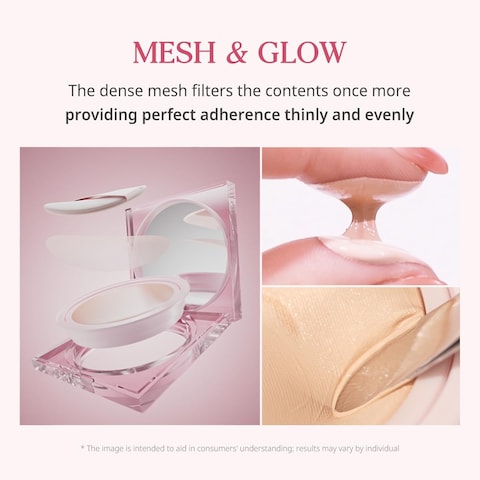 CLIO Kill Cover Mesh Glow Cushion Foundation Refill Included 15g2 21C LINGERIE Glass Skin LongLasting Lightweight Buildable Coverage Glowy Skin Makeup