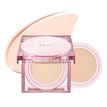 CLIO Kill Cover Mesh Glow Cushion Foundation Refill Included 15g2 21C LINGERIE Glass Skin LongLasting Lightweight Buildable Coverage Glowy Skin Makeup
