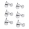 Fender Locking Tuners Stratocaster Guitar Tuners Polished Chrome Right Hand Guitar Tuners 17x10x45 Inches Set of 6 Guitar Tuning Machines