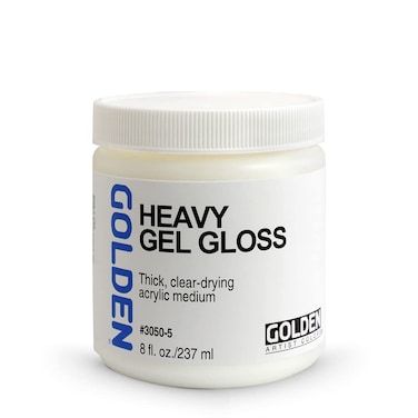 Golden Artist Colors  Heavy Gel Gloss  8 oz Jar