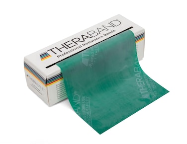THERABAND Resistance Bands 6 Yard Roll Professional Latex Elastic Band For Upper  Lower Body Core Exercise Physical Therapy Pilates Home Workouts  Rehab Green Heavy Level 4