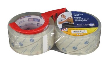 IPG Clear Shipping Tape 188 x 546 yd 2Pack With Dispenser