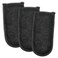 DII Basic Terry Collection Quilted 100 Cotton Pan Handle Black 3 Piece