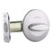 Kwikset 663 Deadbolt Unkeyed Deadbolt Lock Satin Chrome Round Interior Turn Piece for Front Entry Door with Latch and Adapter No Exterior Assembly