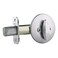 Kwikset 663 Deadbolt Unkeyed Deadbolt Lock Satin Chrome Round Interior Turn Piece for Front Entry Door with Latch and Adapter No Exterior Assembly