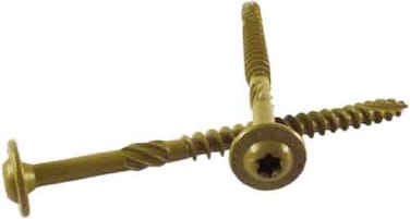 WoodPro Fasteners ST516X6B 516Inch by 6Inch Length Round Washer Head Exterior Wood Screws 250Pack  Gold