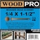 WoodPro Fasteners ST14X112B 14Inch by 112Inch Length Round Washer Head Exterior Wood Screws 250Pack  Gold