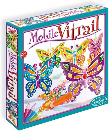 Sentosphre Stained Glass Mobile Butterflies Craft Kit