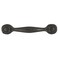 Hickory Hardware 1 Pack Solid Core Kitchen Cabinet Pulls Luxury Cabinet Handles Hardware for Doors  Dresser Drawers 3 Inch Hole Center Black Iron Refined Rustic Collection