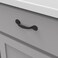 Hickory Hardware 1 Pack Solid Core Kitchen Cabinet Pulls Luxury Cabinet Handles Hardware for Doors  Dresser Drawers 3 Inch Hole Center Black Iron Refined Rustic Collection