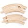 4Piece 35 Curved Wooden Train Track Value Booster Pack  Compatible with All Major Toy Train Brands by Conductor Carl