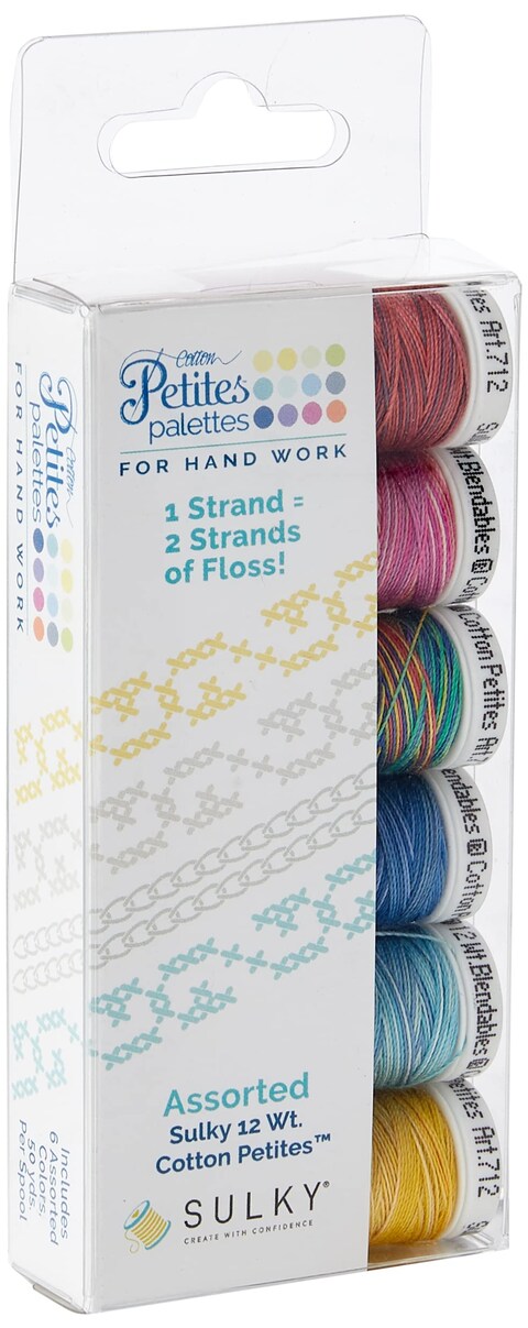 Sulky Sampler 12wt Cotton Petites Most Popular Blendables Assortment 6Pack