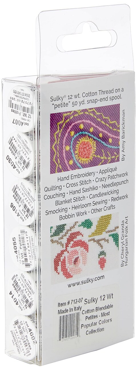 Sulky Sampler 12wt Cotton Petites Most Popular Blendables Assortment 6Pack