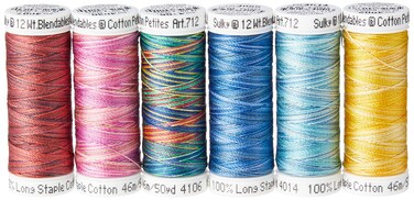 Sulky Sampler 12wt Cotton Petites Most Popular Blendables Assortment 6Pack