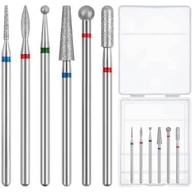 Difenni Cuticle Drill BitNail Drill Bits Flame Cuticle Clean Drill Bit for 332Electric Nail File Machine Cuticle Bit Nail Prep Tool Red Bule Green Mix