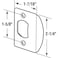PrimeLine E 2307 Brass Standard Door Lock Residential Strike Plate Single Pack