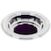 Silver Tone Offering Plates Purple Felt Pad