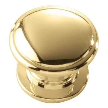 Hickory Hardware P3053PB Williamsburg Collection Knobs 114 Inch Polished Brass 1 Count Pack of 1