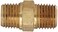Anderson Metals 56122 Brass Pipe Fitting Hex Nipple 14 x 14 NPT Male Pipe