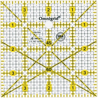 Omnigrid 4Inch Square Clear Sewing Quilting Rulers 4 x 4 Grid