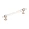 Hickory Hardware 1 Pack Solid Core Kitchen Cabinet Pulls Luxury Cabinet Handles Doors  Dresser Drawers 5116 Inch 128mm Hole Center Crysacrylic with Polished Nickel Crystal Palace Collection