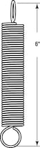 PrimeLine SP 9627 Extension Spring Spring Steel Construction NickelPlated Finish 0091 GA x 78 in x 6 in Closed Single Loop Single Pack
