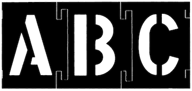 CH Hanson 10198 6  46 pc Plastic Interlocking Stencil