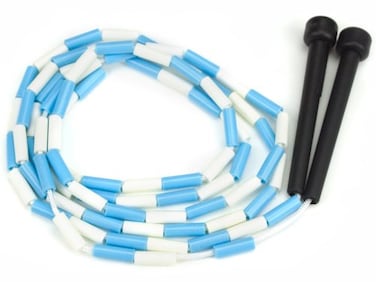 KRoo Sports Jump Rope with Plastic Beaded Segmentation 7 BlueWhite