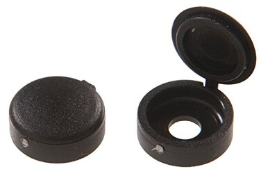 The Hillman Group 59047 Hinge Screw Cover Number 8Number 10 Black  15Pack