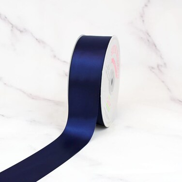 Creative Ideas Solid Satin Ribbon 112Inch by 50 Yard Navy Blue PSF1102370
