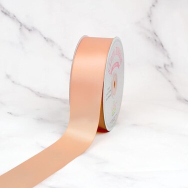 Creative Ideas Solid Satin Ribbon 112Inch by 50 Yard Light Peach Solid