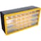Stalwart 30Drawer Plastic Small Parts Organizer  Desktop or Wall Storage Drawers for Organizing Hardware Crafts Garage or Classroom Yellow
