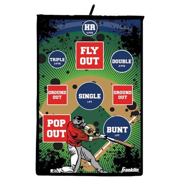Franklin Sports Baseball Target Game  Kids Baseball Target Toss Game  Boys  Girls Indoor Game  Soft Baseballs Included  Over the Door Throwing Target