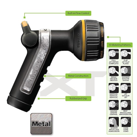 Melnor 65179AMZ Heavyweight Metal Thumb Control Nozzle wQuick Connect Set