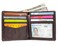 Big Skinny Mens World Leather BiFold Slim Wallet Holds Up to 35 Cards Brown
