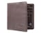 Big Skinny Mens World Leather BiFold Slim Wallet Holds Up to 35 Cards Brown