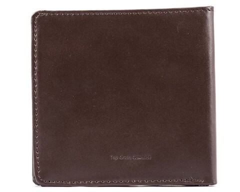 Big Skinny Mens World Leather BiFold Slim Wallet Holds Up to 35 Cards Brown