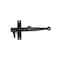 Renovators Supply Manufacturing Door Latch 6 in Black Cast Iron Gate LatchBarn Door Latch Lock with Knob Lever and Mounting Hardware