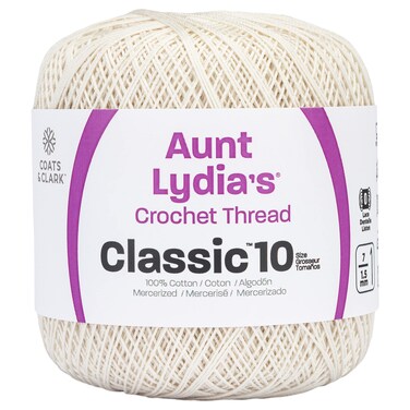 Red Heart Classic Crochet Thread 1 Pack Antique White 1200 Foot