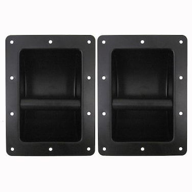 Seismic Audio  Pack of Two 2 Black Metal Recessed PADJ Speaker Bar Handles