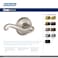Schlage F170 FLA 619 RH Right Handed Flair Door Lever One Sided NonTurning Dummy Door Handle Satin Nickel