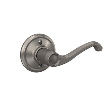Schlage F170 FLA 619 RH Right Handed Flair Door Lever One Sided NonTurning Dummy Door Handle Satin Nickel