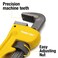 Tradespro 24 Inch HeavyDuty Pipe Wrench Adjustable Straight Pipe Plumper Wrench Yellow  830924