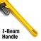 Tradespro 24 Inch HeavyDuty Pipe Wrench Adjustable Straight Pipe Plumper Wrench Yellow  830924